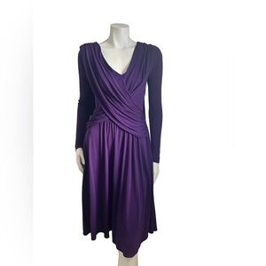 Halston Heritage Purple Draped Dress